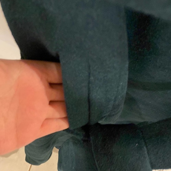 NWT Cole Haan Belted Wrap Coat Petroleum size 4 long - Picture 6 of 12